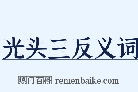 光头三反义词是什么意思的图片